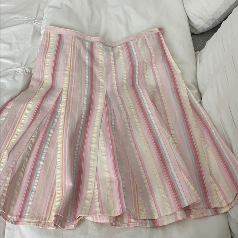 H&M Seersucker A Line Skirt
